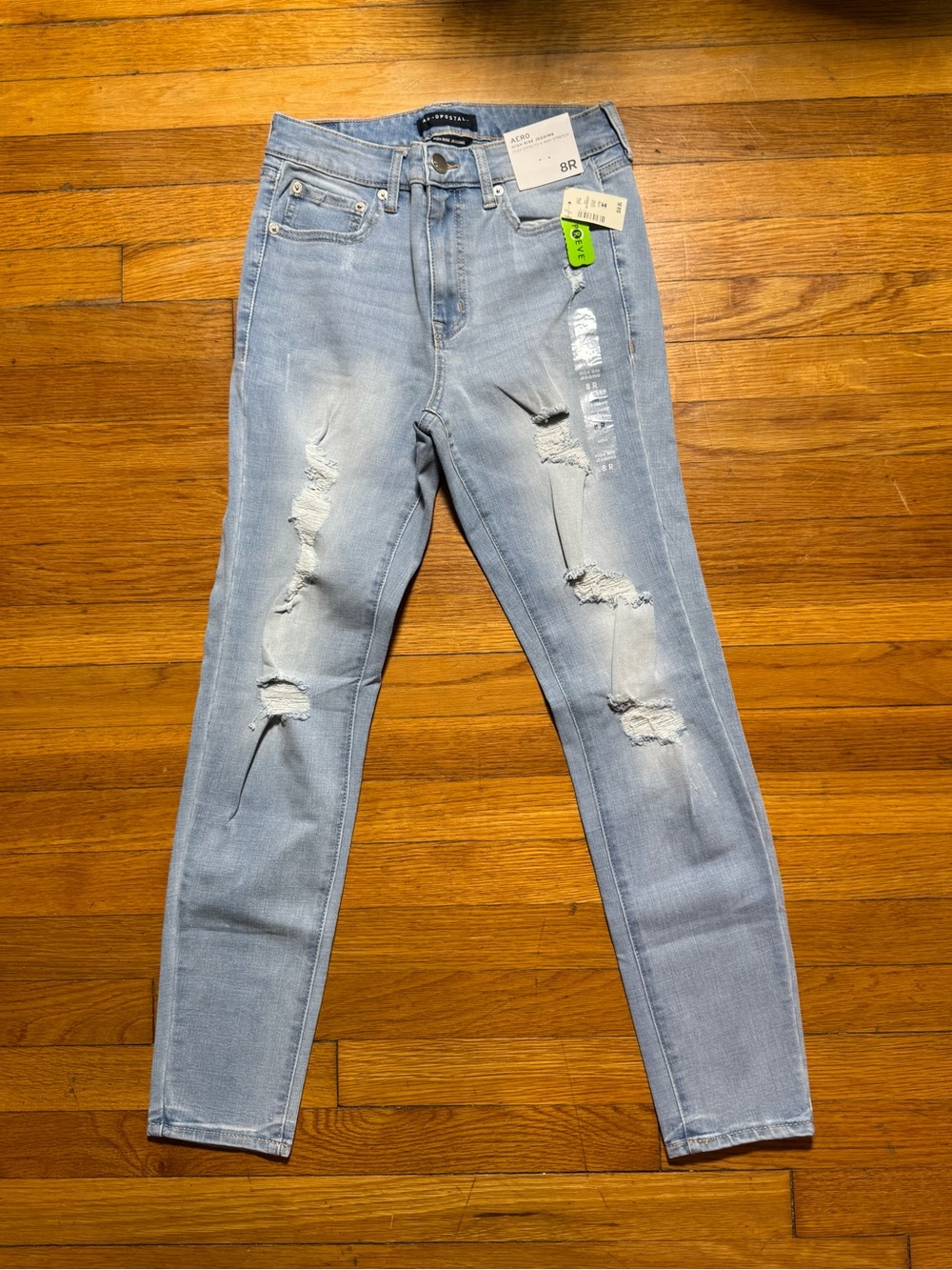 Aeropostale Light Blue Distressed Skinny Jeans - Women